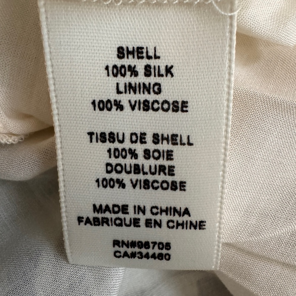 Rebecca Taylor Cottagecore Floral Blue and Cream Long Dress Size 12 F45 - Picture 16 of 16